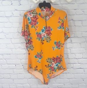 🌹LA Gypsy floral bodysuit plus size 2XL